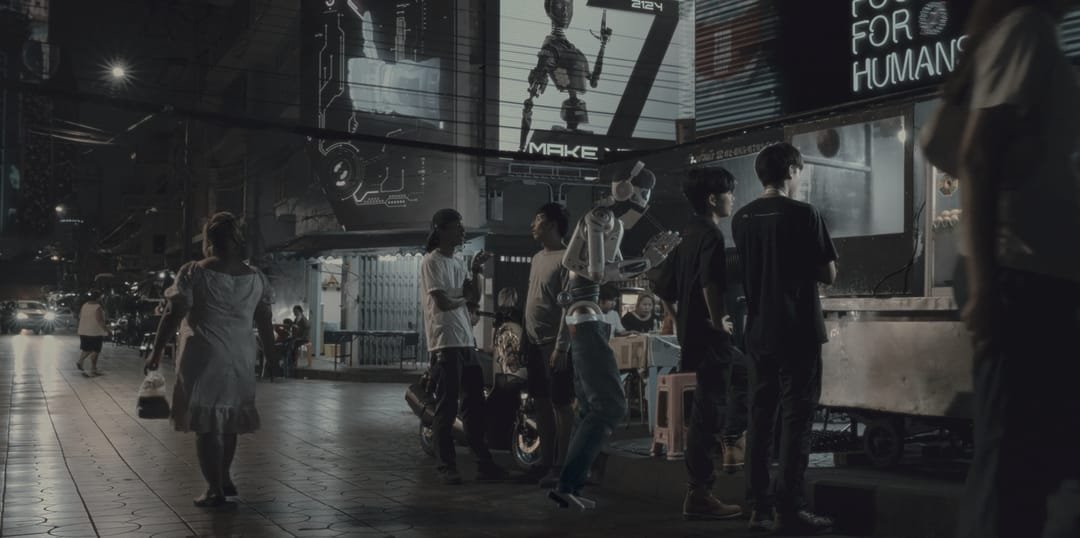 Night market in log