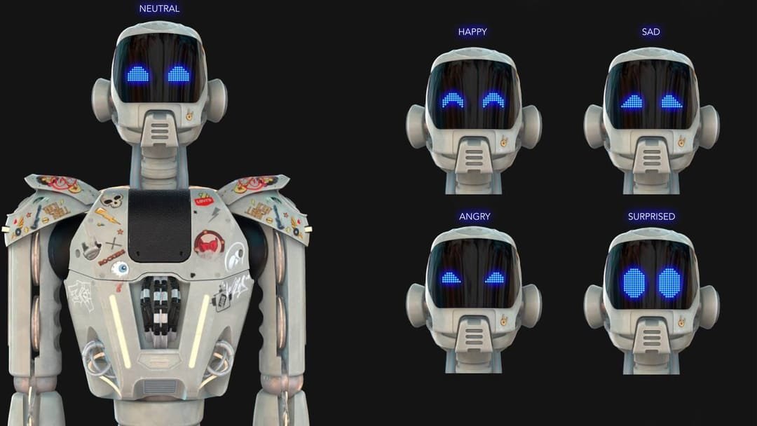 LED eye patterns of the robot